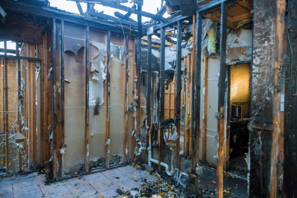 Professional Fire Damage Restoration technician working in Tempe, AZ